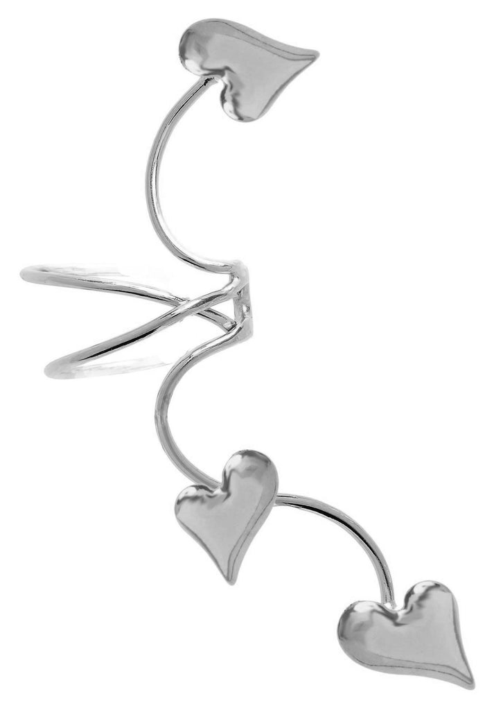 Rebecca Dainty Silver Ear Cuff & Climber Earring Set | Amorium Jewelry